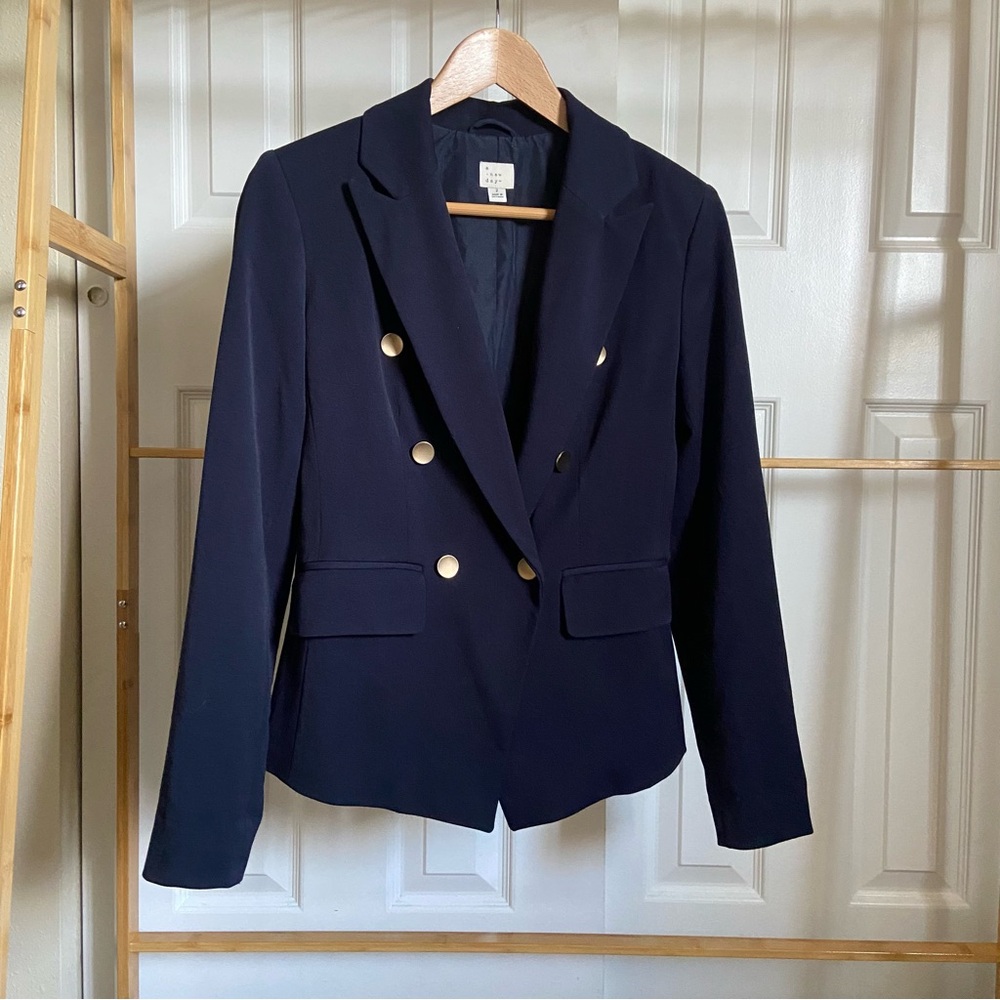 A New Day Blue and Gold Tailored Blazer